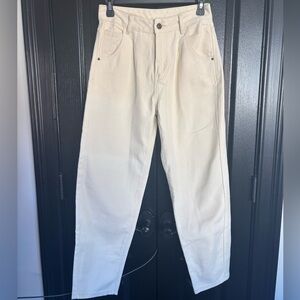 SHEIN Cream Textured Pants